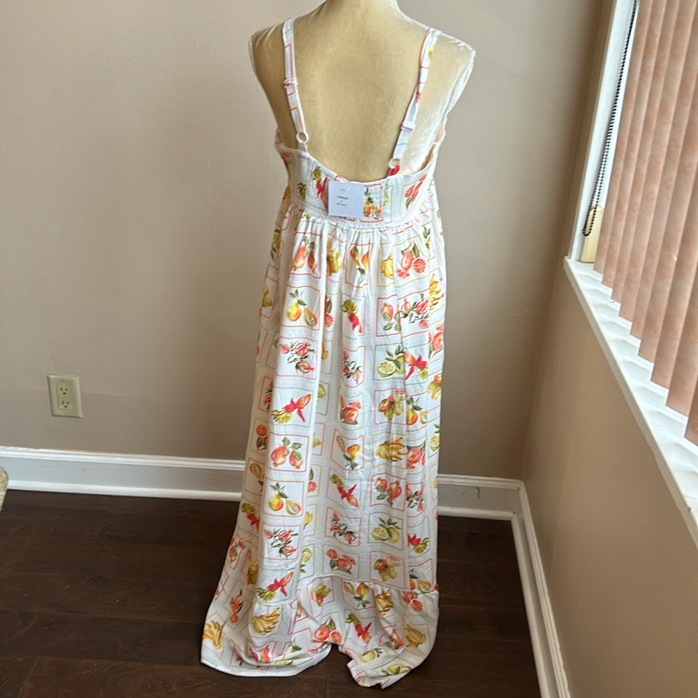 Paper Heart Womens Spring Summer Dress Sz L Fruits Floral New - Picture 3 of 3